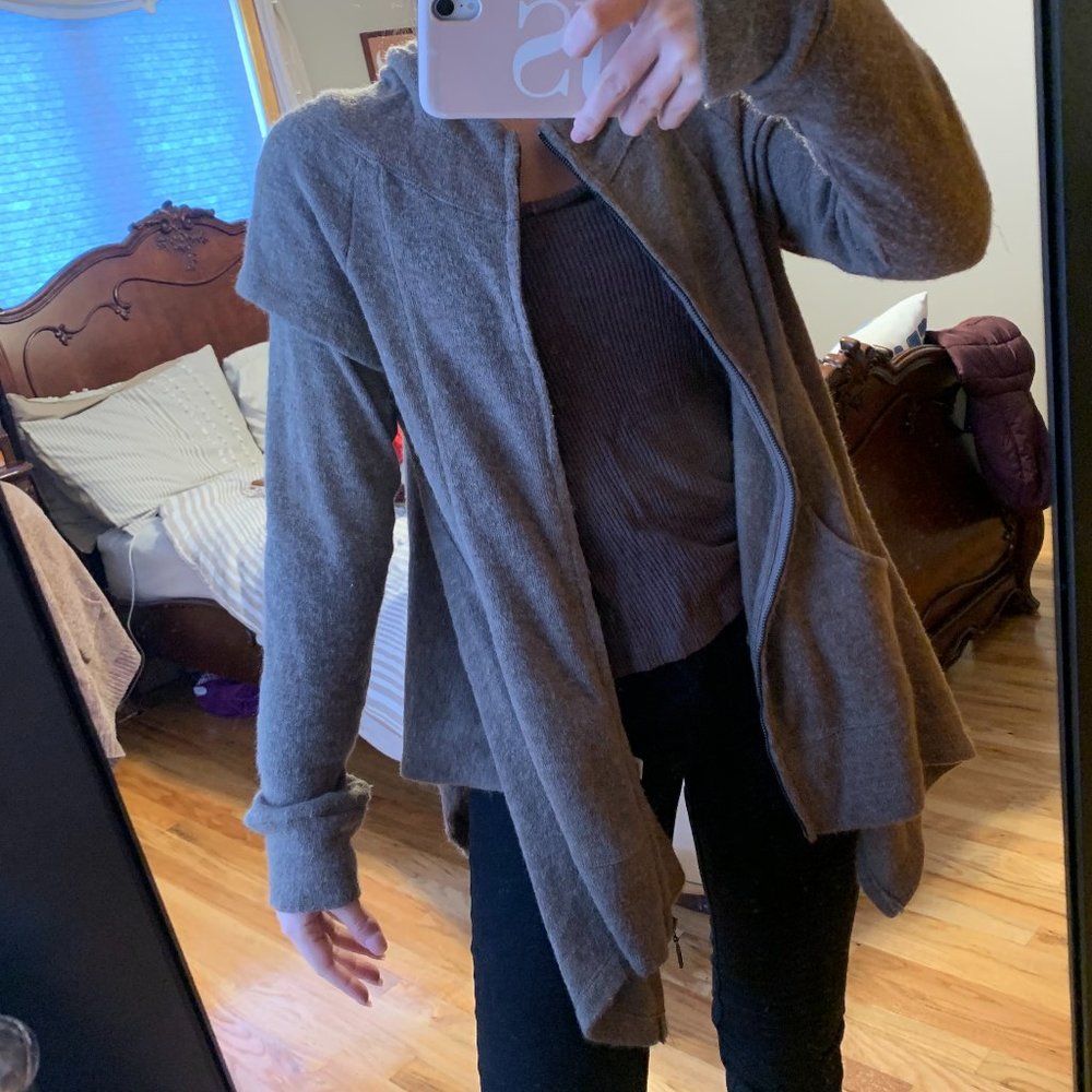 Brown Zip Up Sweater
